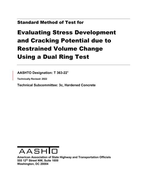 AASHTO T 363-22 pdf