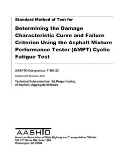 AASHTO T 400-22 pdf