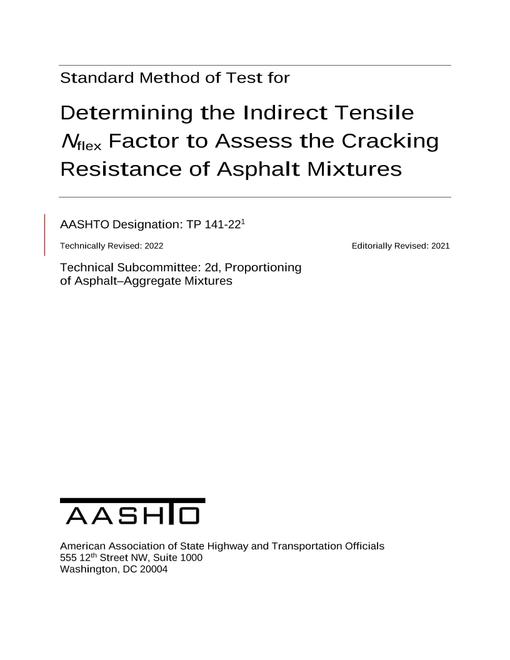 AASHTO TP 141-22 pdf