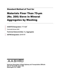 AASHTO T 11-23 pdf