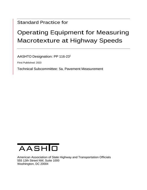 AASHTO PP 116-23 pdf