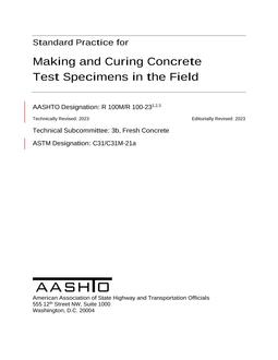 AASHTO R 100M/R 100-23 pdf