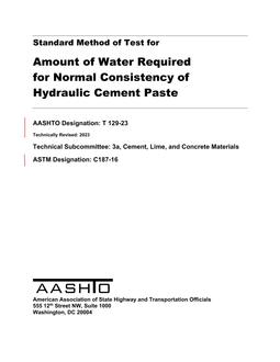 AASHTO T 129-23 pdf