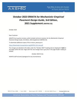 AASHTO MEPDG-3S-E1 pdf