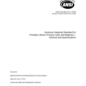 ANSI C18.3M, Part 1-2024 pdf