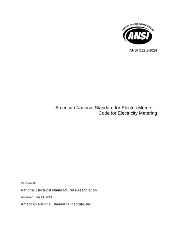 ANSI NEMA C12.1-2024 pdf