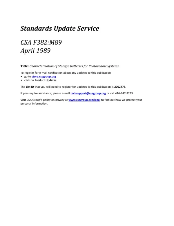 CSA F382-M89 (R2019) pdf