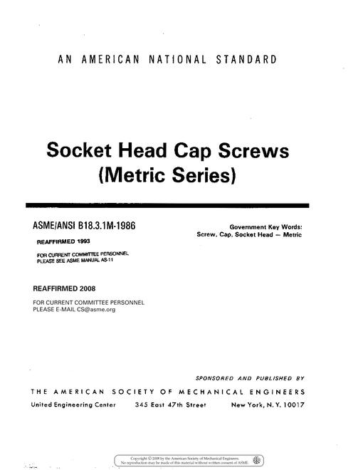 ASME B18.3.1M-1986 (R2008) pdf