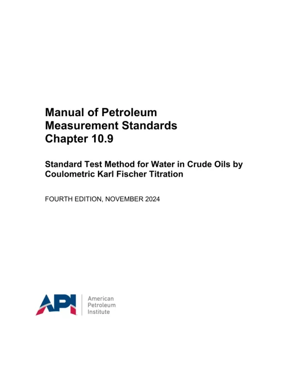 API MPMS Chapter 10.9 pdf