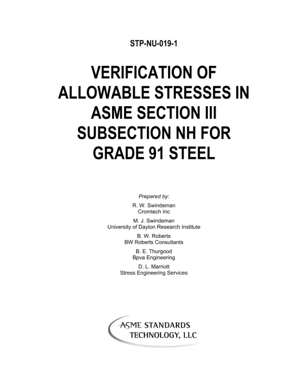 ASME STP-NU-019-1 pdf