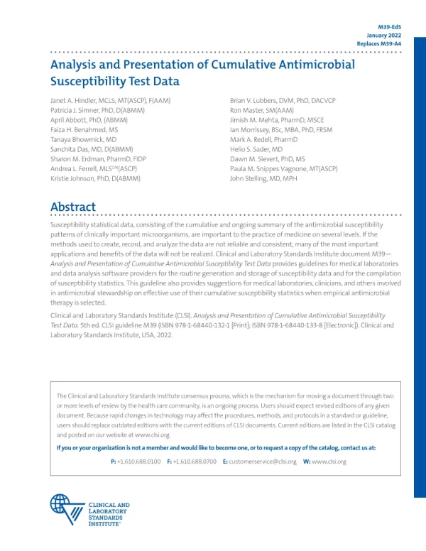 CLSI M39 pdf