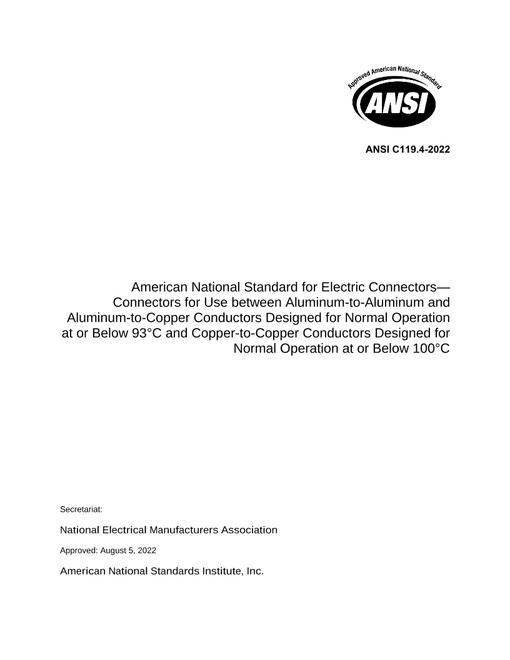 ANSI C119.4-2022 pdf