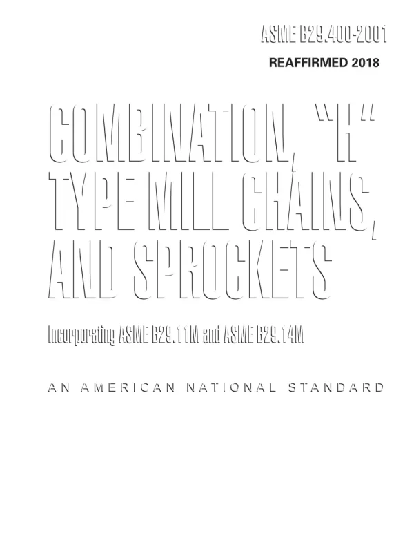 ASME B29.400-2001 (R2023) pdf