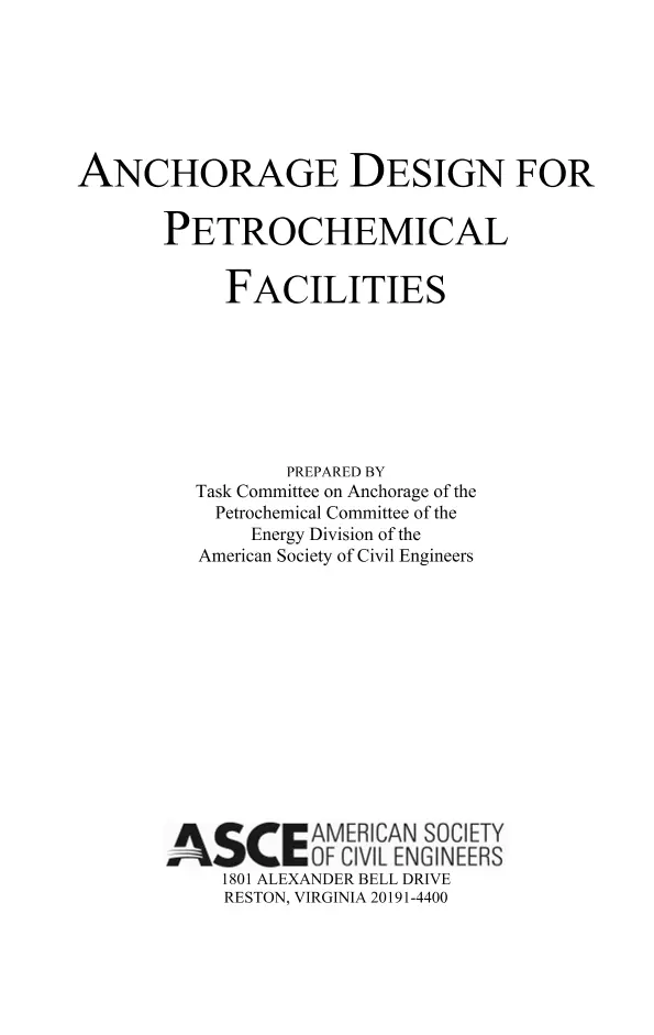 Anchorage Design for Petrochemical Facilities pdf