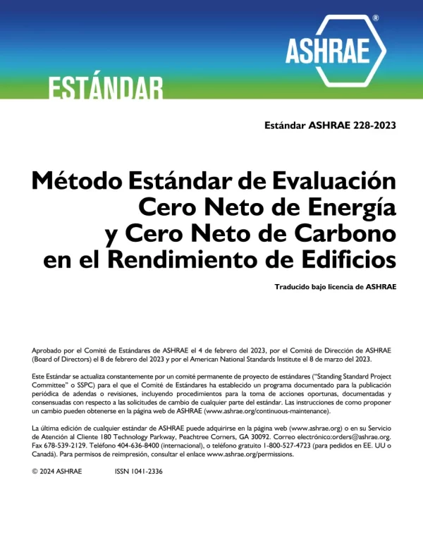 ASHRAE Spanish - Standard 228-2023 pdf