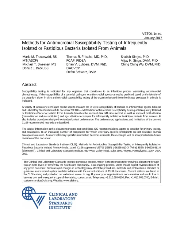 CLSI VET06 pdf