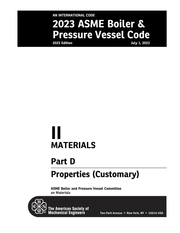 ASME BPVC.II.D.C-2023 pdf