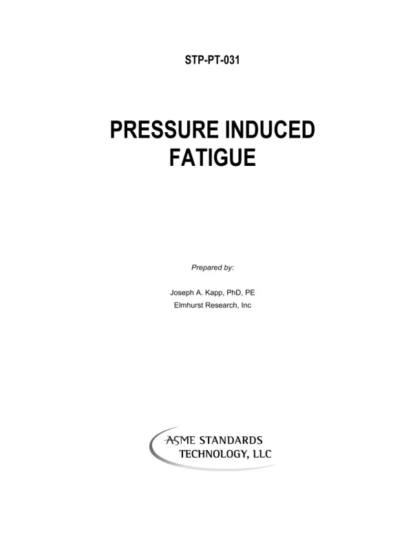 ASME STP-PT-031 pdf