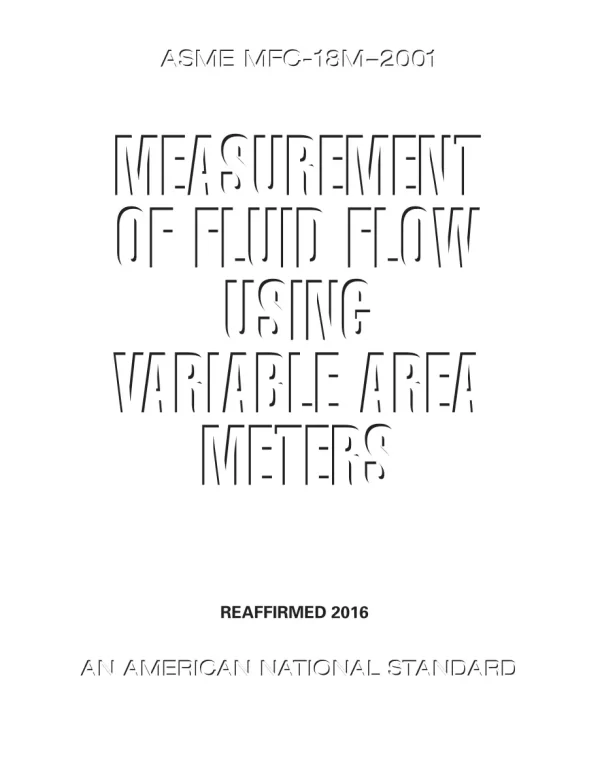 ASME MFC-18M-2001 (R2016) pdf