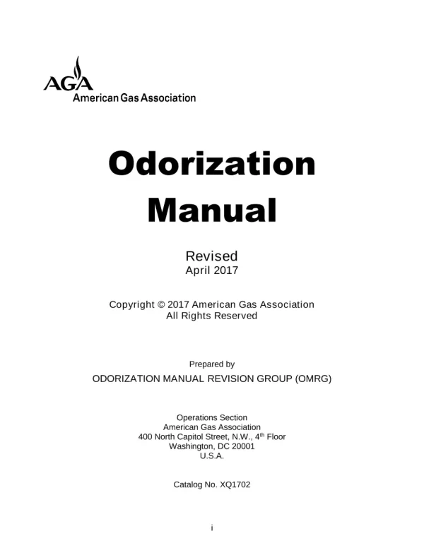 Odorization Manual pdf