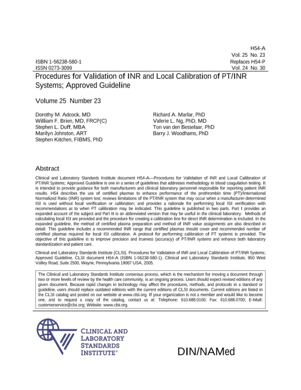 CLSI H54-A (R2018) pdf