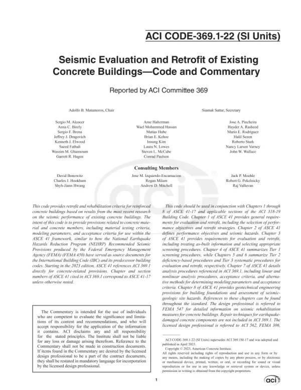 ACI CODE-369.1-22 (SI) pdf