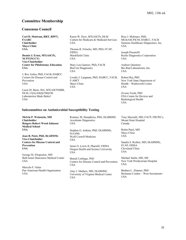 CLSI M02-Ed13 and M100-Ed28 Package pdf