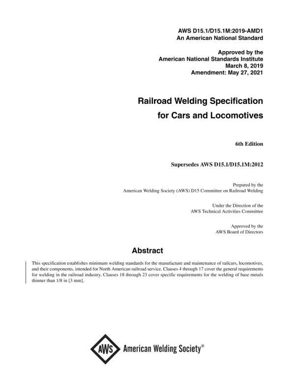 AWS D15.1/D15.1M:2019 pdf