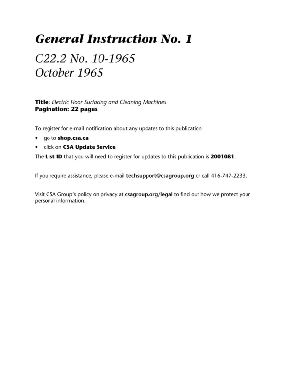 CSA C22.2 No. 10-1965 (R2023) pdf