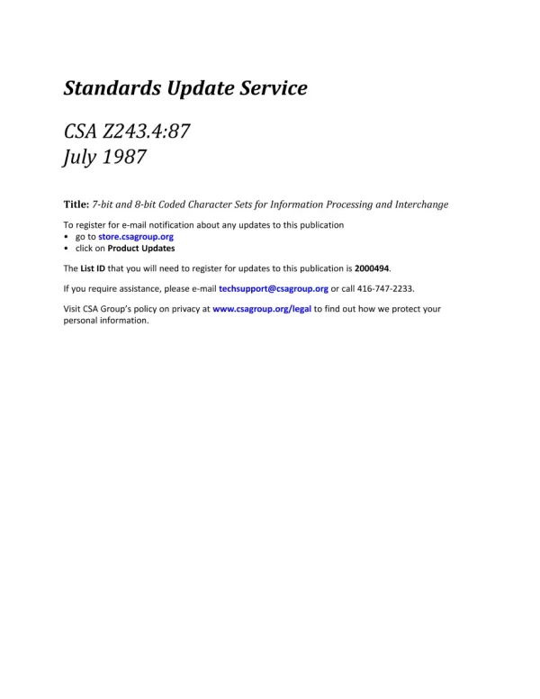 CSA Z243.4-87 (R2019) pdf