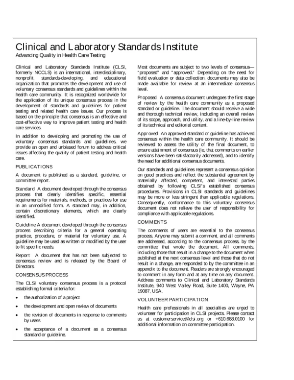 CLSI M02-A10, M07-A8, M100-S19 Package pdf