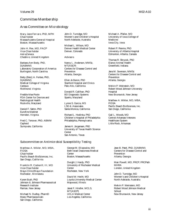 CLSI M02-A10, M07-A8, M100-S19 Package pdf