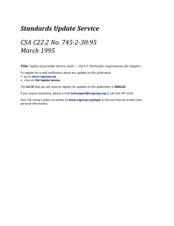 CSA C22.2 NO. 745-2-30-95 (R2023) pdf