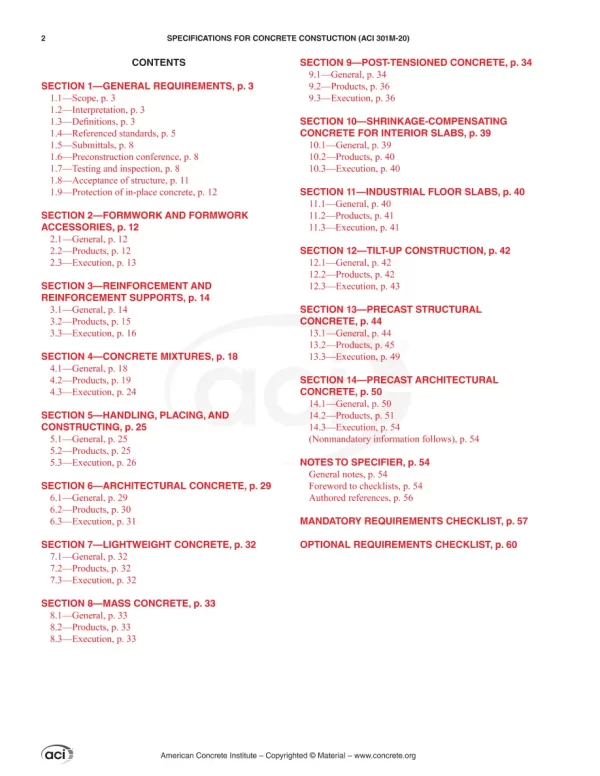 ACI 301M-20 pdf