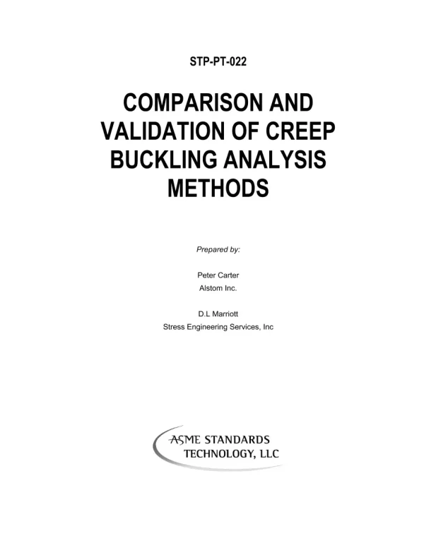 ASME STP-PT-022 pdf