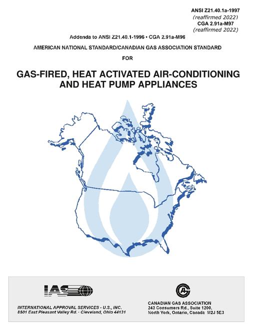 CSA ANSI Z21.40.1a-1997 (R2022)/CGA 2.91a-M97 (R2022) pdf