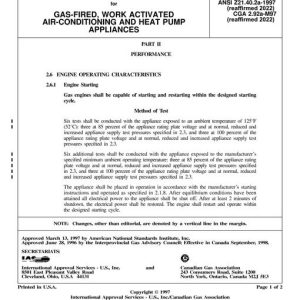 CSA ANSI Z21.40.2a-1997 (R2022)/CGA 2.92a-M97PD (R2022) pdf