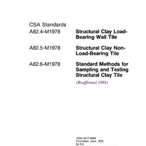 CSA A82.4/A82.5/A82.6-M1978 (R1998 pdf