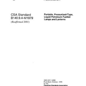 CSA B140.9.4-M1979 (R2006) pdf