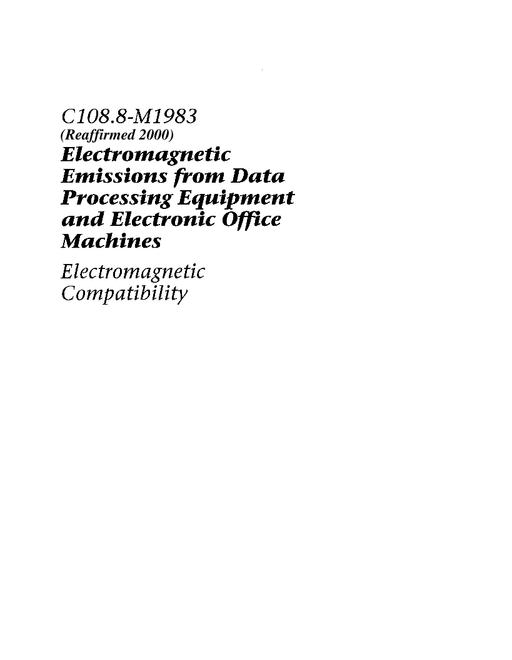 CSA C108.8-M1983 (R2000) pdf