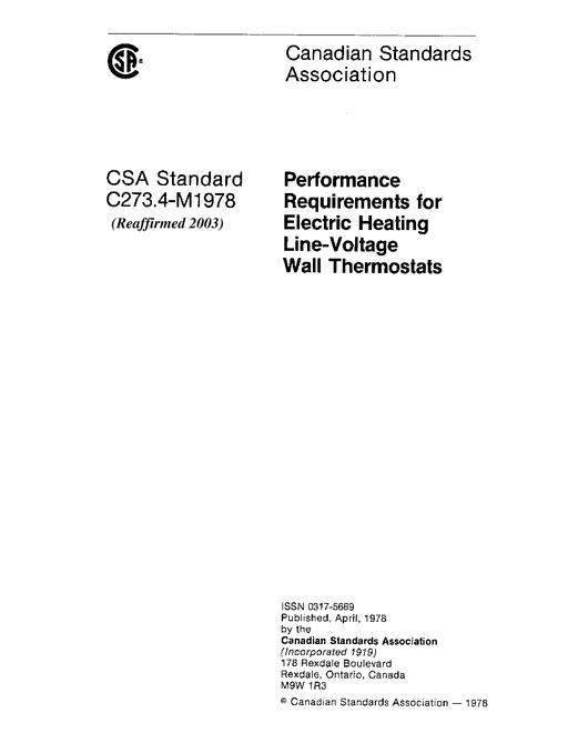 CSA C273.4-M1978 (R2003) pdf