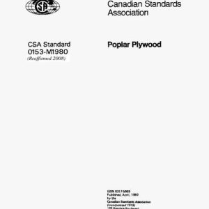 CSA O153-M1980 (R2008) pdf