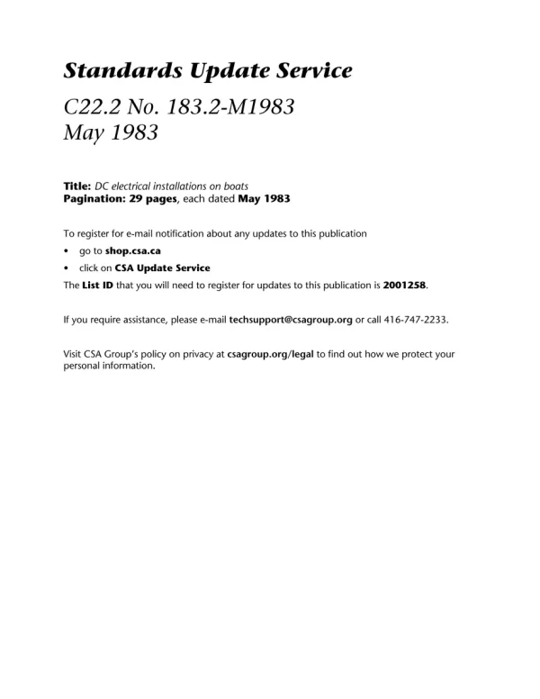 CSA C22.2 NO. 183.2-M1983 (R2018) pdf