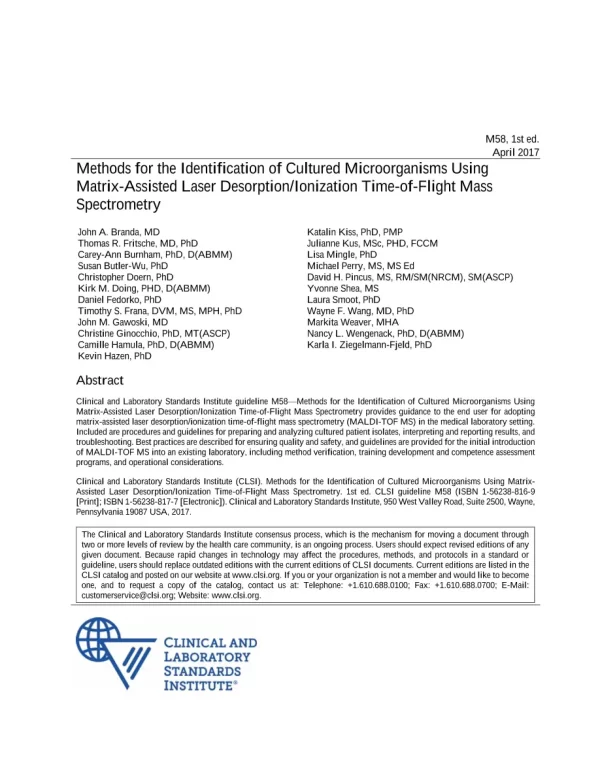 CLSI M58-ED1 pdf