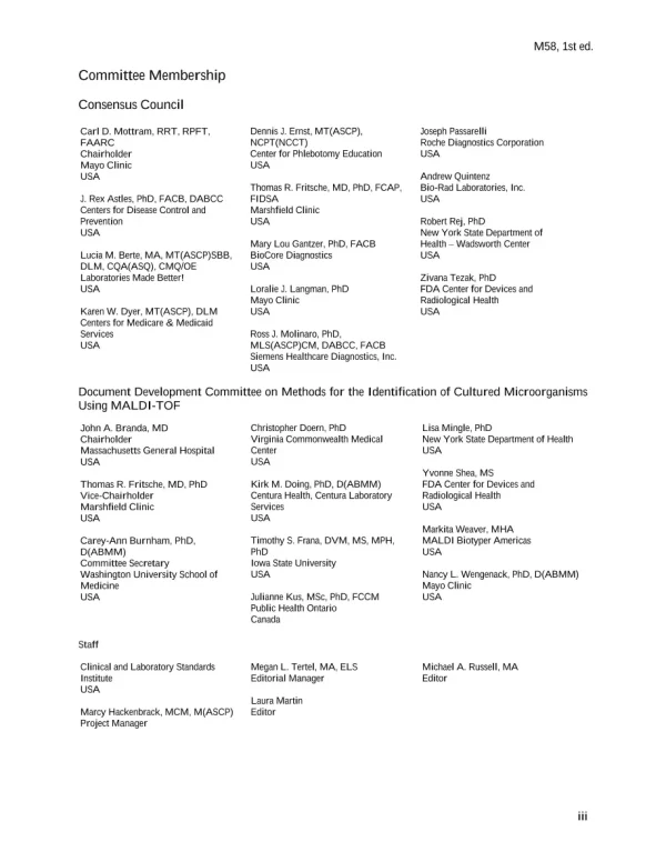 CLSI M58-ED1 pdf