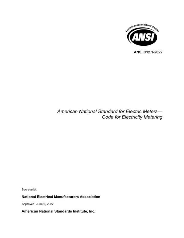 ANSI C12.1-2022 pdf