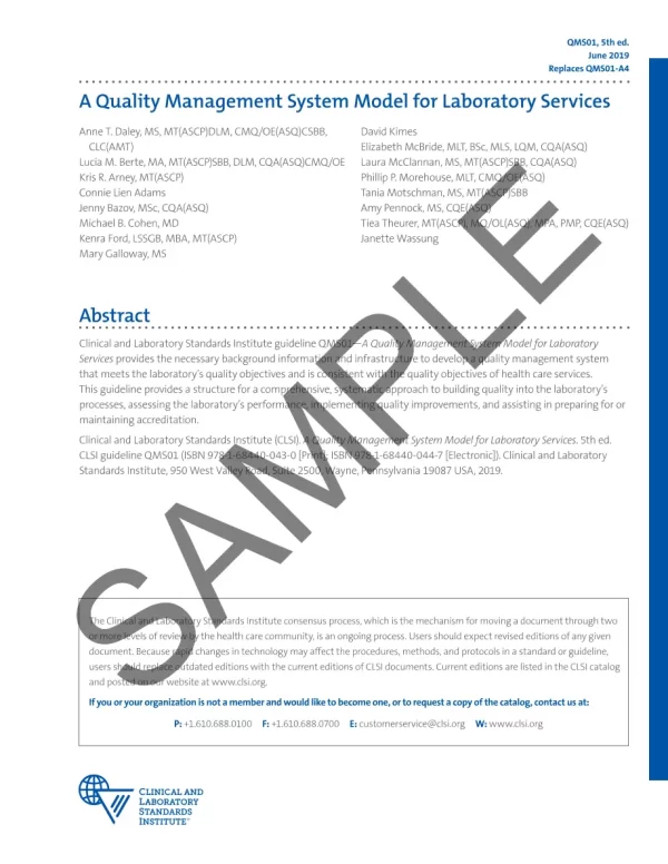 CLSI QMS01 pdf