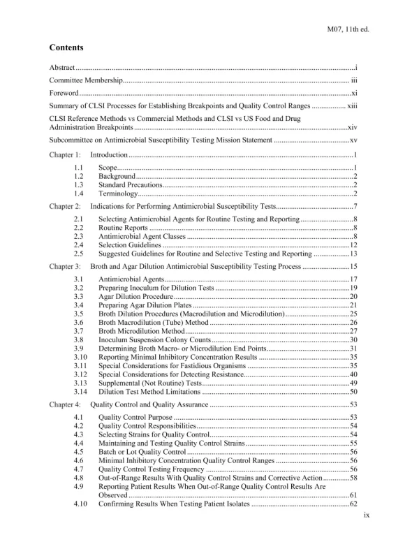 CLSI M07-Ed11 and M100-Ed29 Package pdf