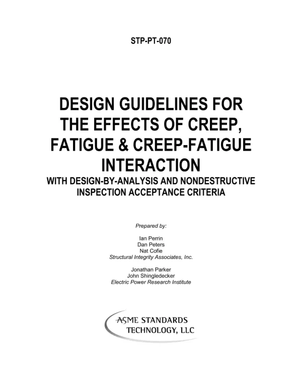 ASME STP-PT-070 pdf