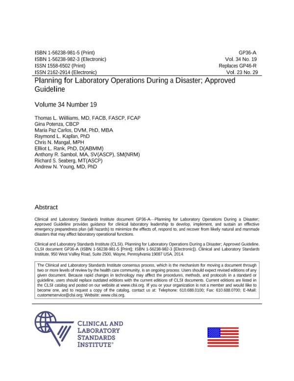 CLSI GP36-A (R2019) pdf